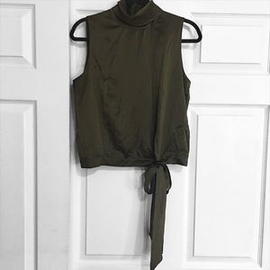 Moschino Cheap and Chic Silk Green Top